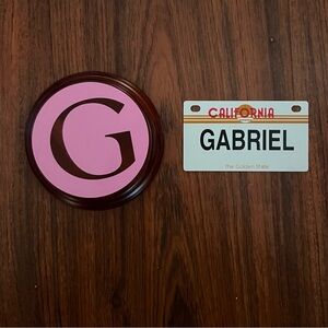 Nameplate and Drink Coaster